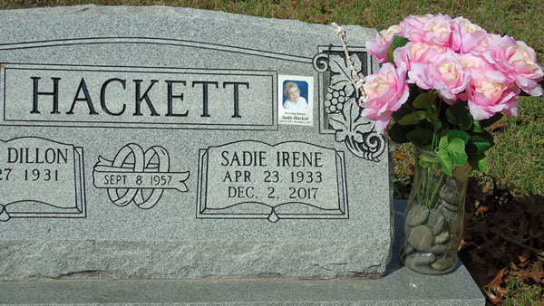 Headstone for Hackett, Sadie Irene